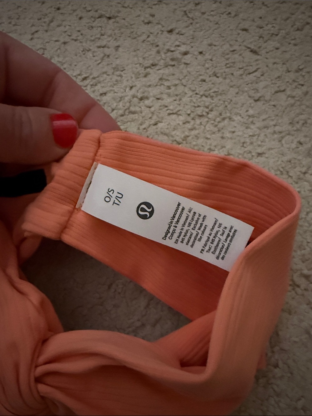 Lululemon Women's Twist Headband - Coral - Picture 2 of 5